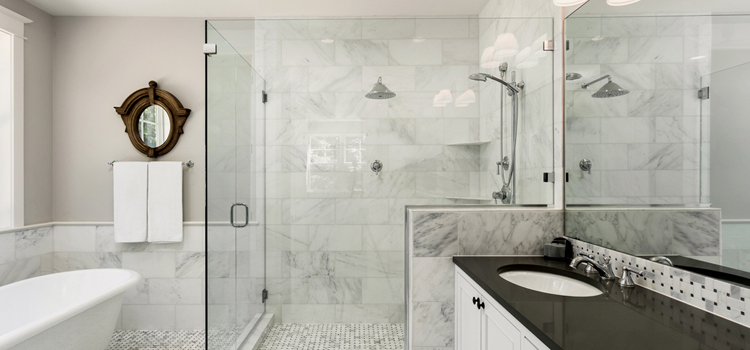 bathroom shower door installation in Kingsburg
