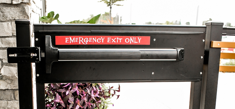 emergency push bar installation in Kingsburg
