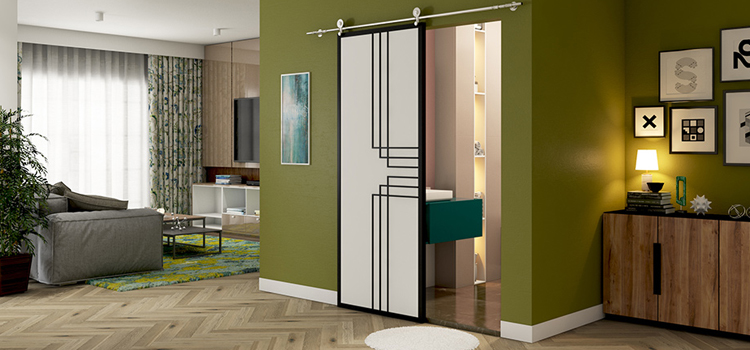 sliding bathroom door installation in Kingsburg
